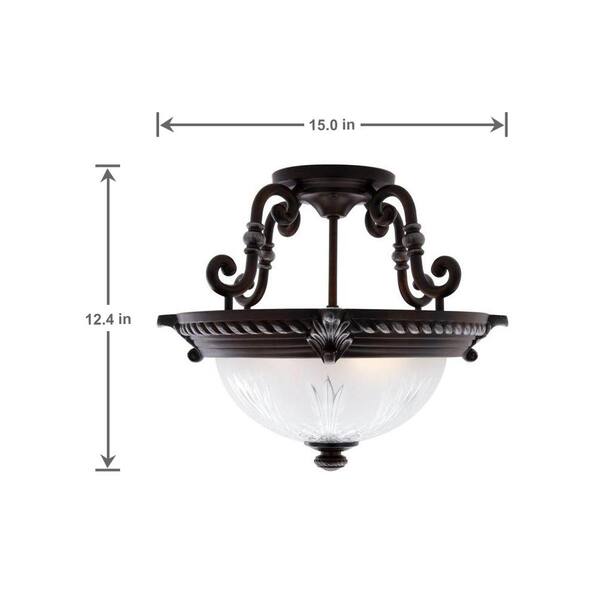 hampton bay bercello estates flush mount fixture