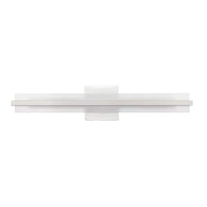Troy 1-Light 24 in. Brushed Nickel Vanity Light with Acrylic Shade