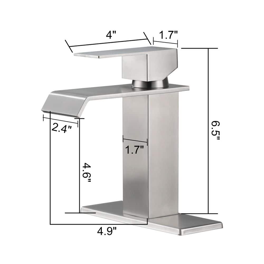 Waterfall Spout Bathroom Faucet, Single Handle Bathroom Vanity Sink Faucet price history on PriceWatchPro