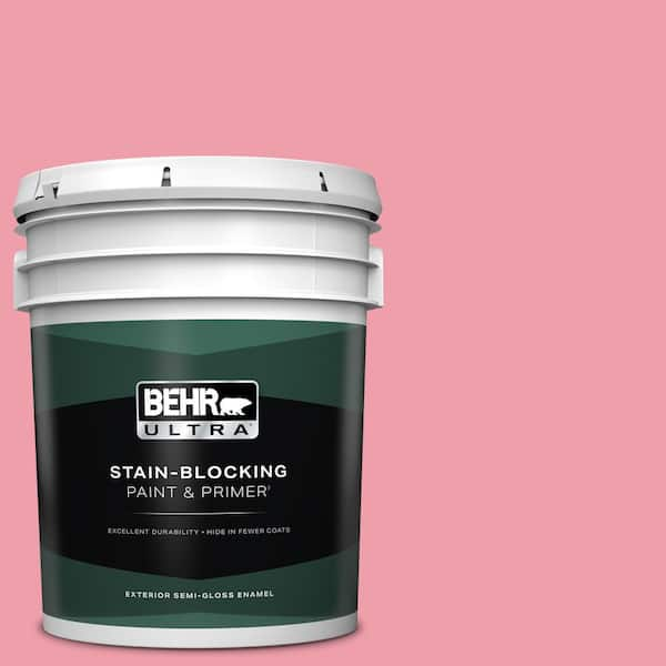 BEHR ULTRA 5 gal. #120B-5 Candy Coated Semi-Gloss Enamel Exterior Paint & Primer