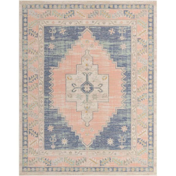 Unique Loom Whitney Geneva French Blue 9 ft. x 12 ft. Area Rug