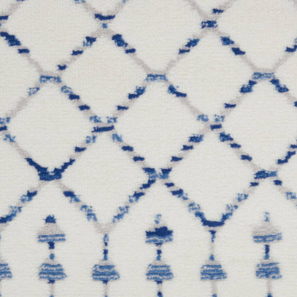 Bohemian Bliss Ivory Geometric 6' x 9' Synthetic Area Rug