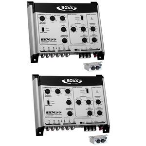 BOSS 2-Way/3-Way Car Audio Electronic Crossover Bass with Remote Control (2-Pack)