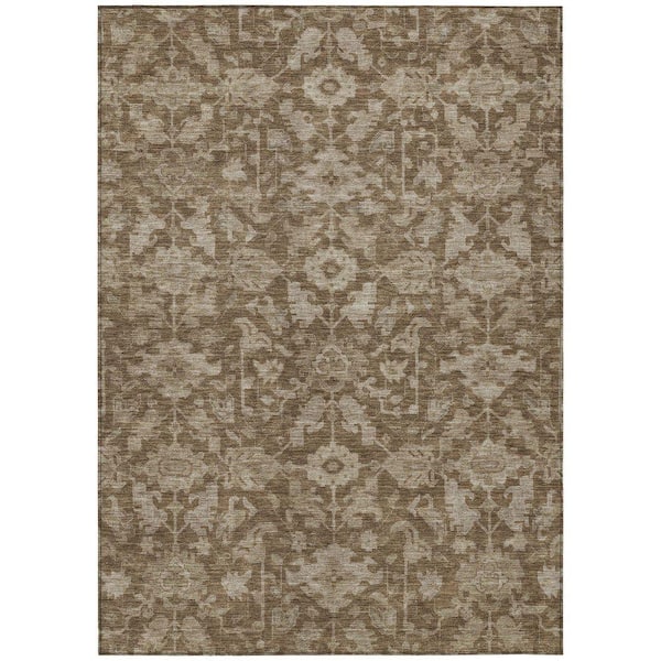 Chantille Machine Washable Indoor/Outdoor Abstract ACN2358 Brown 3 ft. x 4 ft. Area Rug