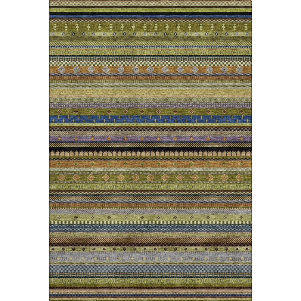 Mayfield Premium Machine Washable Abstract AMF2218 Olive 10 ft. x 14 ft. Area Rug price history on PriceWatchPro