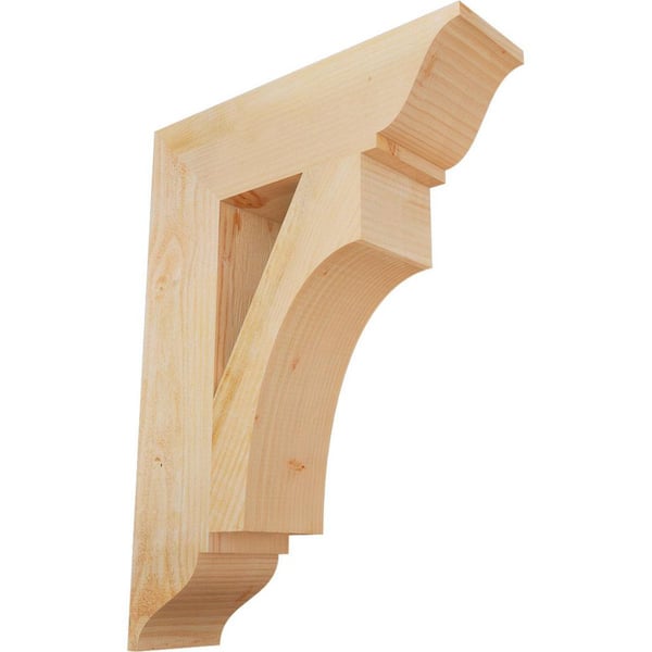 Ekena Millwork 6 in. x 30 in. x 22 in. Douglas Fir Westlake Traditional Rough Sawn Bracket