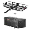 CURT Steel Basket-Style Hitch Cargo Carrier for 2 in. Receiver (Black, 500  lb. Capacity, 60 in. x 20 in.) 18151 - The Home Depot