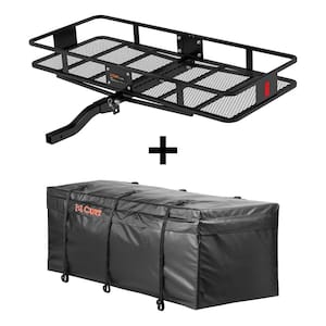Steel Basket-Style Hitch Cargo Carrier for 2 in. Receivers with Cargo Bag (Black, 500 lb. Capacity, 60 in. x 24 in.)
