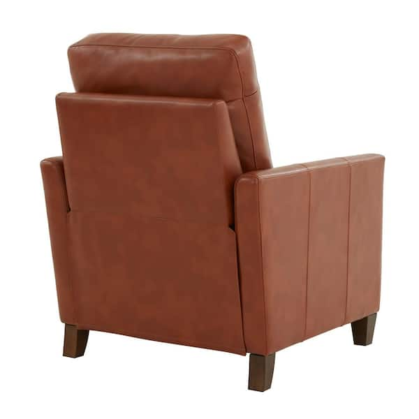 Penny Caramel Brown Faux Leather Standard Push Back Recliner 8076-57 - The  Home Depot