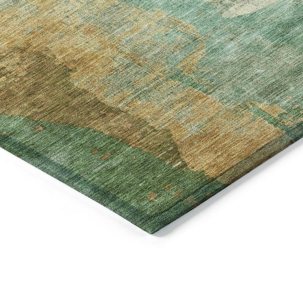 Chantille Machine Washable Indoor/Outdoor Abstract ACN2041 Aloe 3 ft. x 5 ft. Area Rug