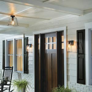 Small Cere 1-Light Matte Black Outdoor Wall Lantern Sconce