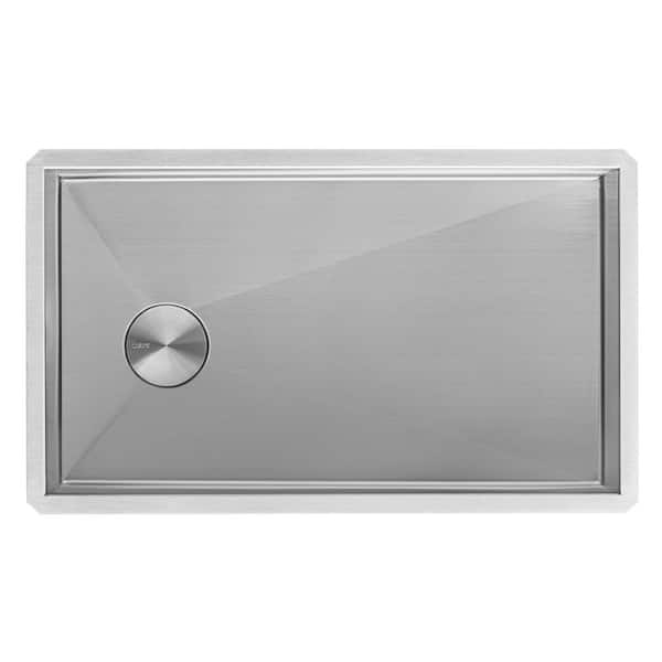 Tribeca 30 in. Undermount Single Bowl 16-Gauge Stainless Steel Kitchen Sink with Slope Bottom Offset Drain