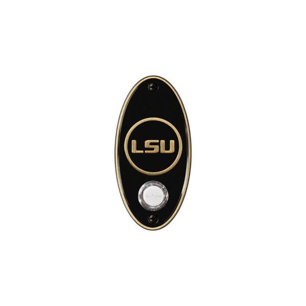 Broan-NuTone College Pride Louusiania State University Wireless Door Chime Push Button - Antique Brass