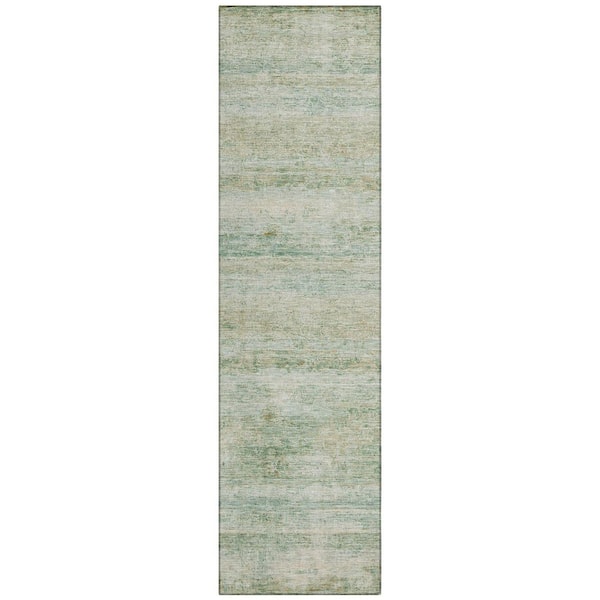 Chantille Machine Washable Indoor/Outdoor Abstract ACN2154 Green 2 ft. 3 in. x 7 ft. 6 in. Runner Rug