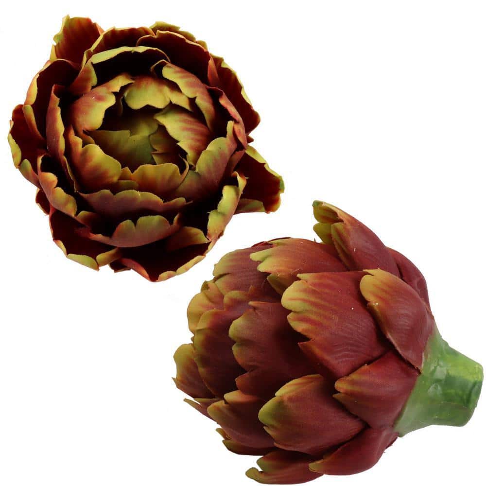 Artificial Purple Green Artichoke Vegetable, 5.5in. Wide, for Centerpieces (4 Pack), Floral Home by Artificial Flowers price history on PriceWatchPro