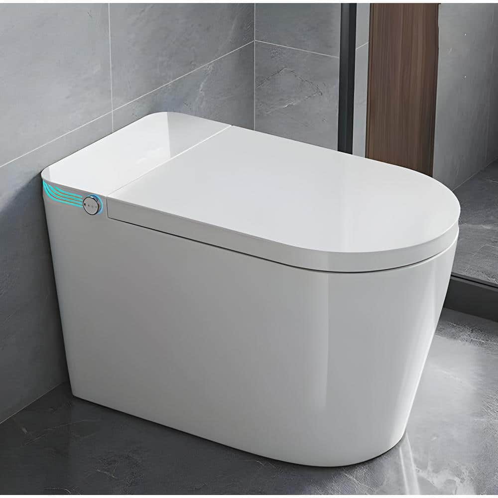 16 in. Smart Toilet 1-Piece 1.28 GPF Atuo Dual Flush with 85MM Wider Bidet 