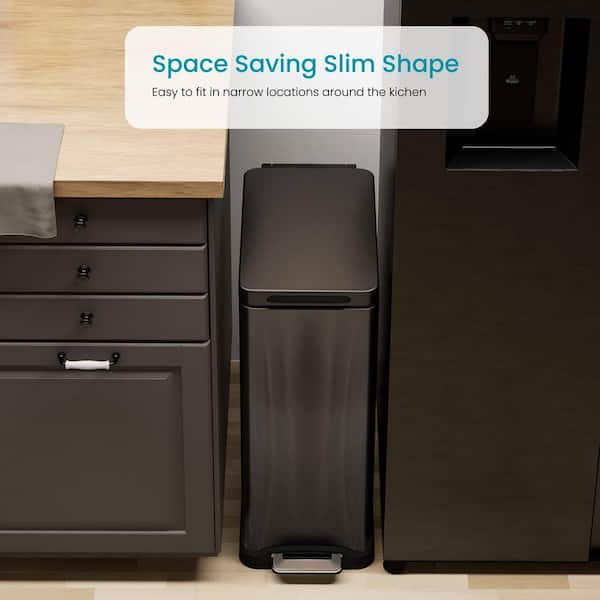 Home Zone Space Saving Stainless Steel Step Can: Ultimate Kitchen Solution