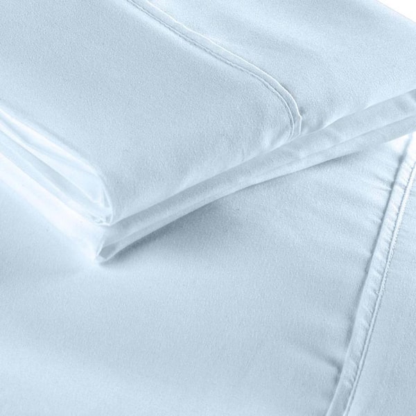 PRICELESS HOME Luxury 100% Modal Encased Pillowcases Sateen Light Blue Standard (Set of 2)