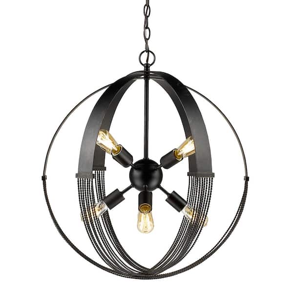Golden Lighting Carter 8-Light Aged Bronze Pendant