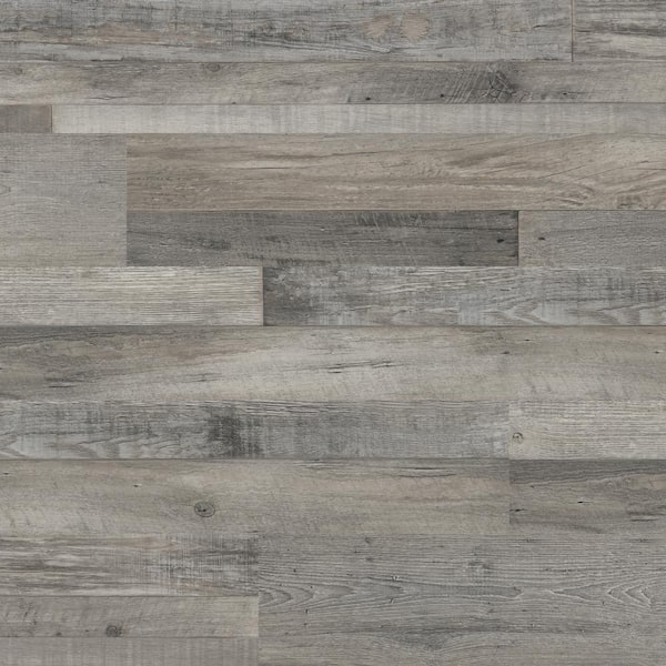 Ashen Estate 12 MIL x 7 in. W x 48 in. L Waterproof Click Lock Luxury Vinyl Plank Flooring (23.8 sq. ft./case)