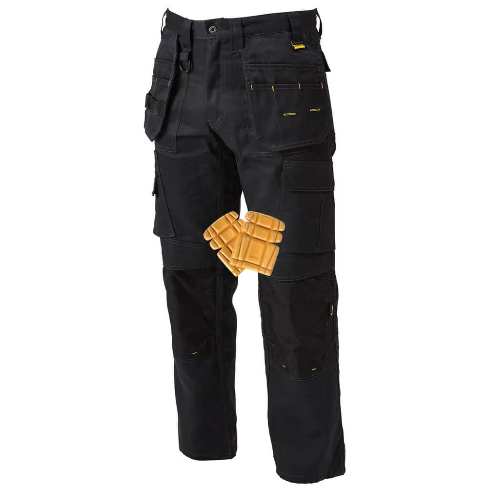 DEWALT ProTradesman Combo Men's 34 in. W x 33 in. L Black  Polyester/Cotton/Elastane Stretch Work Pant with Knee Pad  DXWW50060-001-34/33 - The Home