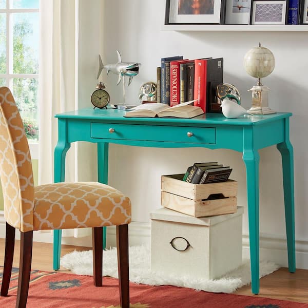 green writing desk