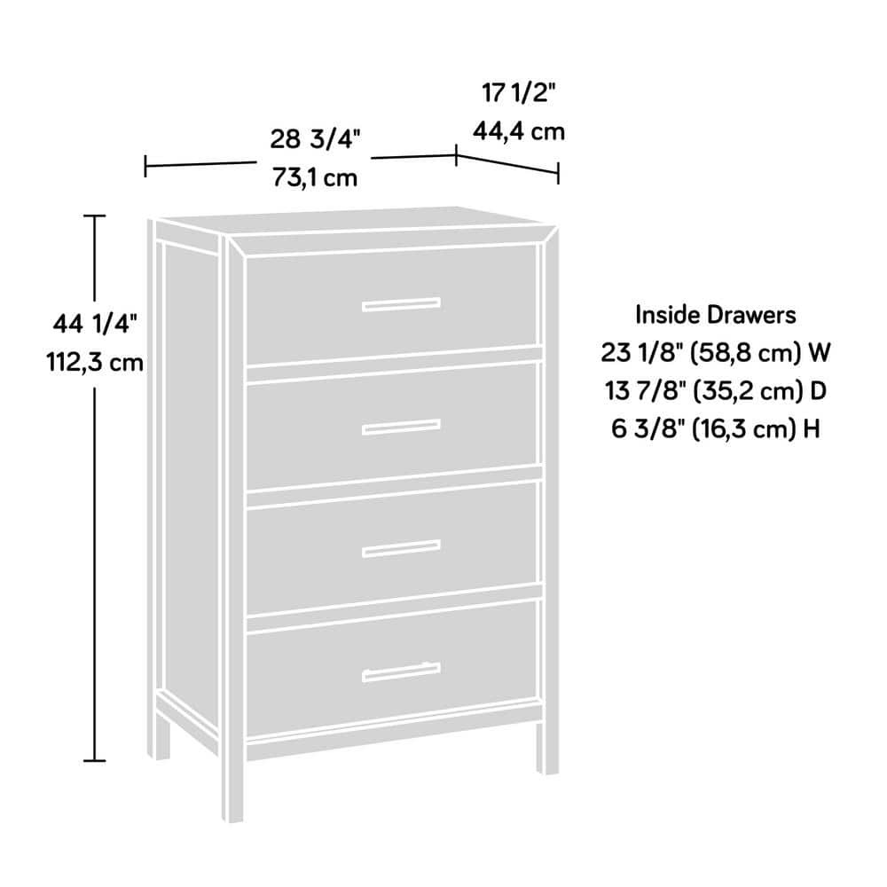 Prime Oak 4-Drawer Brown Bedroom Dresser