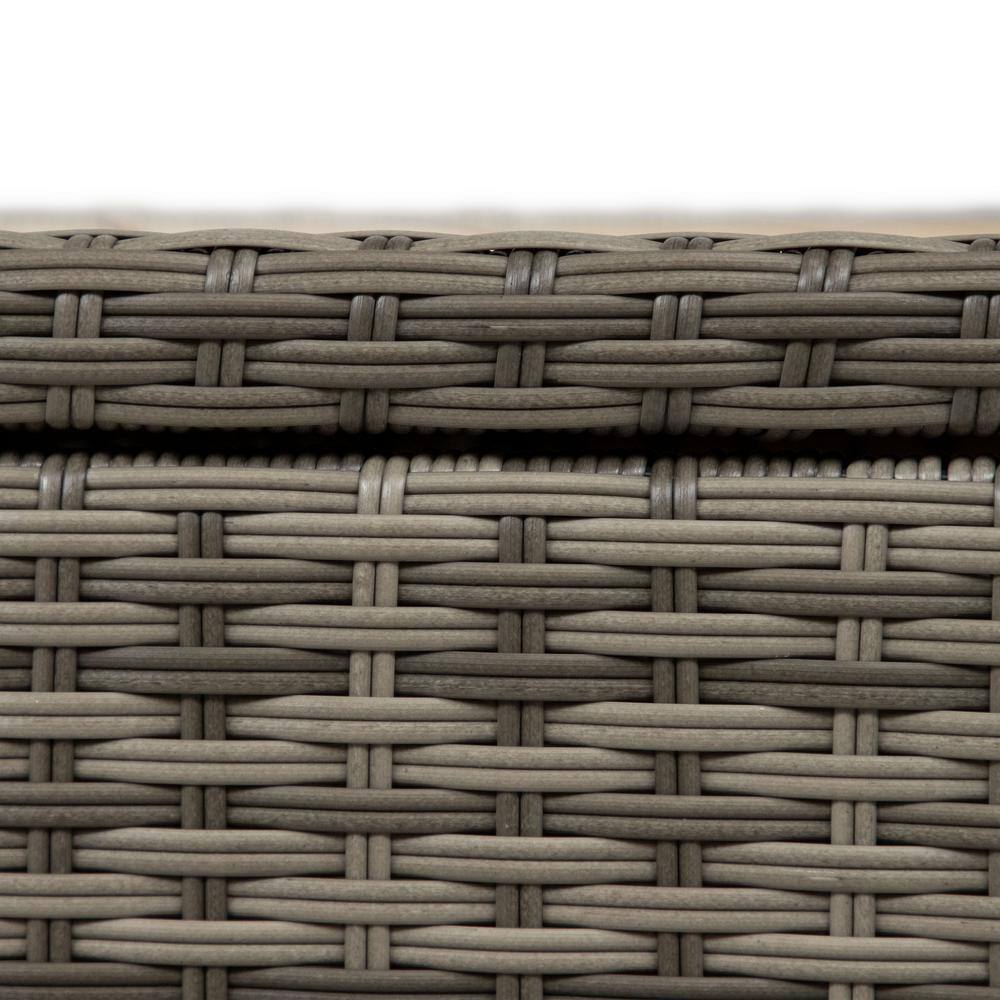 Barbuda 6-Person Gray Teak and Poly Rattan Outdoor Sectional Set