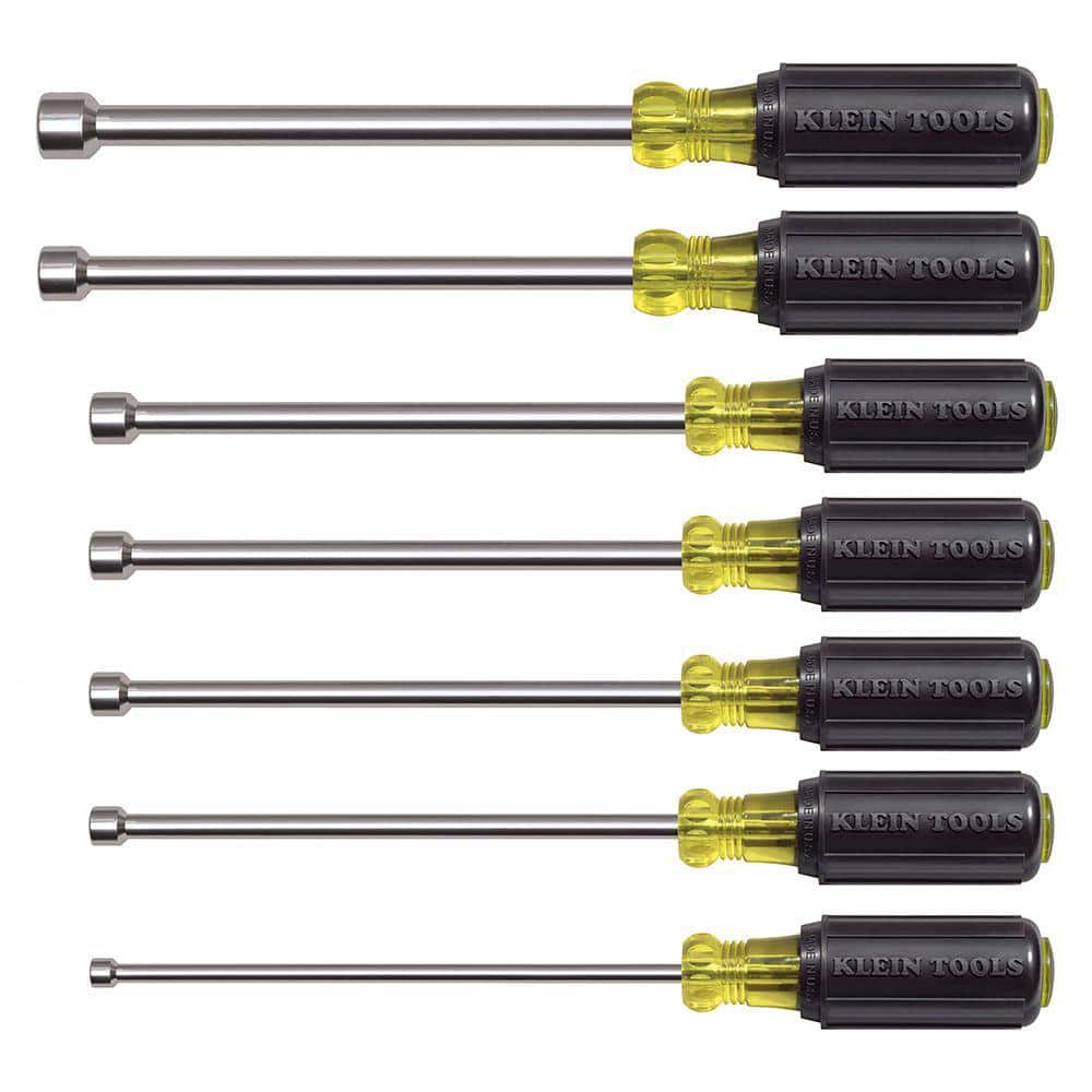 Tools 7-Piece Magnetic Nut Driver Set with 6 in. Shafts- Cushion Grip Handles 647M - The Depot
