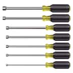 7-Piece Magnetic Nut Driver Set with 6 in. Hollow Shafts- Cushion Grip Handles