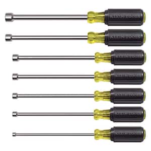 7-Piece Magnetic Nut Driver Set with 6 in. Hollow Shafts- Cushion Grip Handles