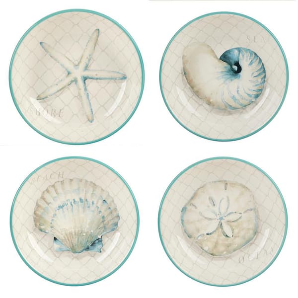 Certified International Ocean View 36.42 fl. oz. Multi-Colored Earthenware Soup Bowl (Set of 4)