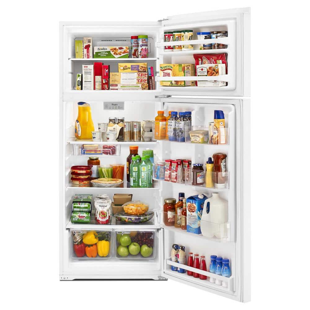 White 16.3 cu. ft. Top Freezer Refrigerator with Ice Maker