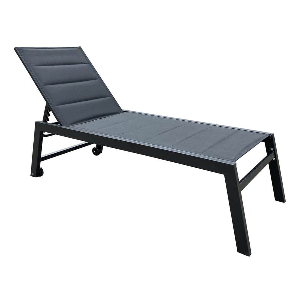 Tidoin Black Metal Outdoor Chaise Lounge Chair BU-YDW4-1788 - The Home ...