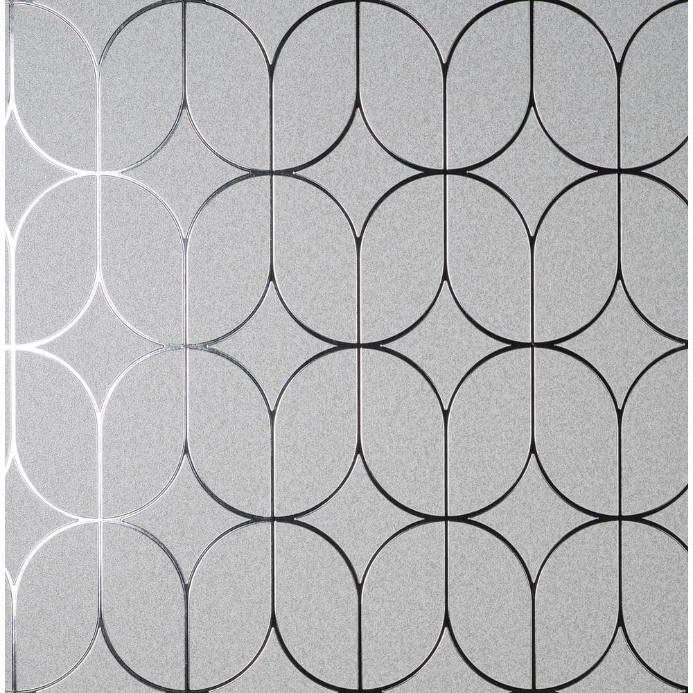 Raye Silver Rosco Trellis Paper Non-Pasted Matte Wallpaper