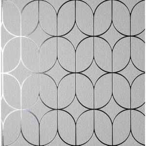Raye Silver Rosco Trellis Matte Non-Pasted Strippable Wallpaper Sample