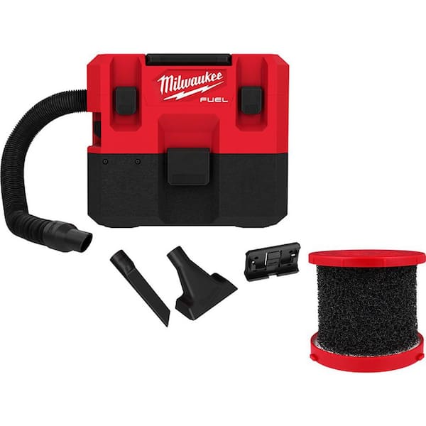 Milwaukee M12 FUEL 12-Volt Lithium-Ion Cordless 1.6 Gal. Wet/Dry Shop Vacuum with Wet Foam Filter