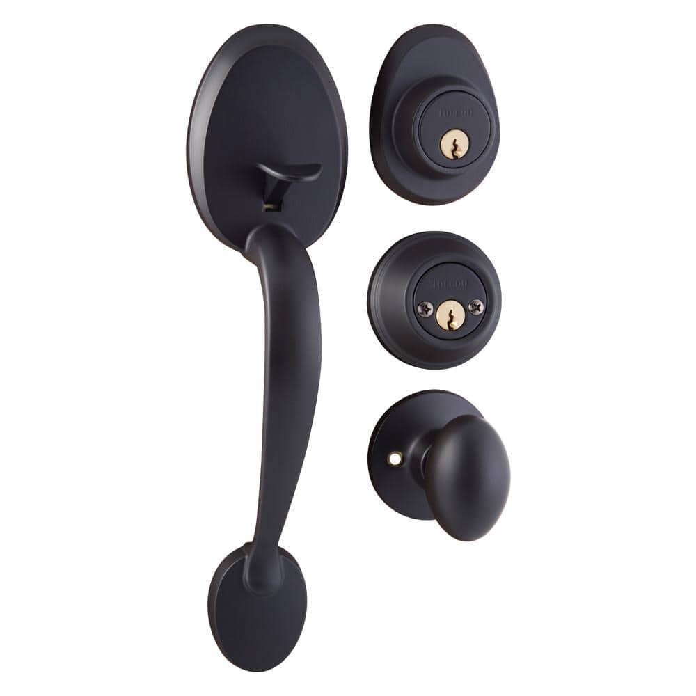 Oviedo Double Cylinder Iron Black Door Handleset price history on PriceWatchPro