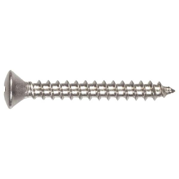 # 10 X 1" Aluminum Oval Head Slotted Wood Screws Pack of 12 