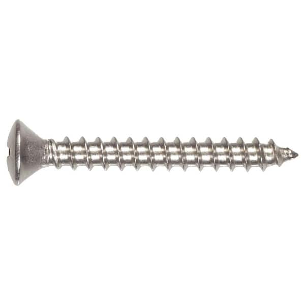 The Hillman Group #10 1-1/2 in. Slotted Oval-Head Sheet Metal Screws (14-Pack)