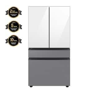 Bespoke 29 cu. ft. Customizable 4-Door French Door Smart Refrigerator, Standard Depth