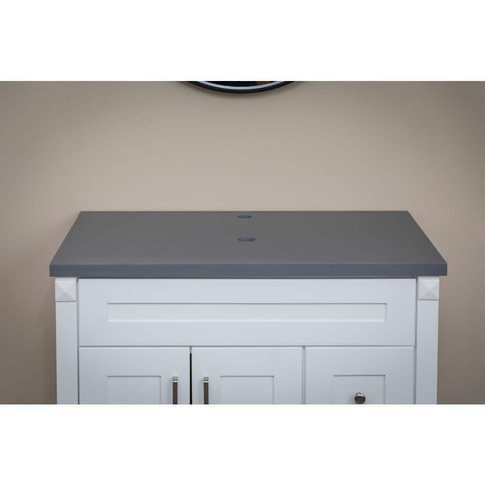 Eden Dark Gray Terrazzo 31'' Stone Vanity Top