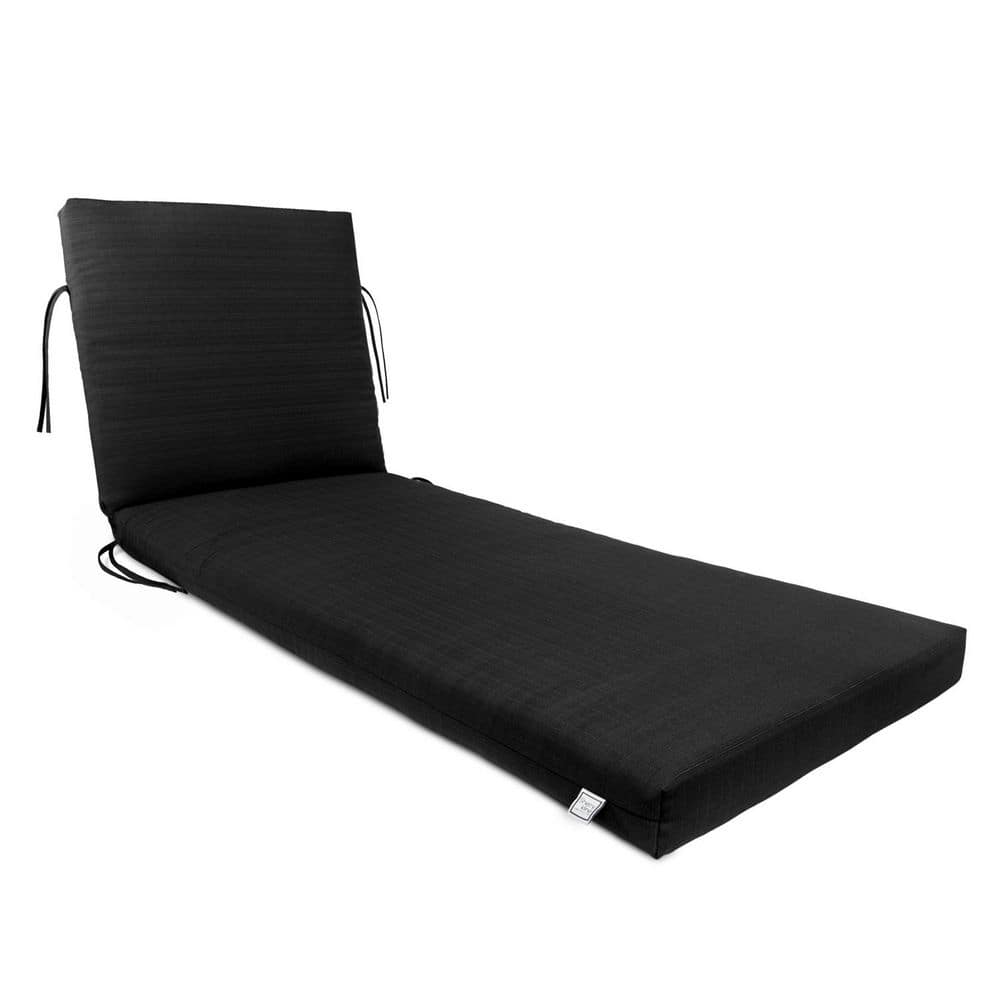 Sherry Kline Sunrise Reversible Indoor/Outdoor Black Chaise Lounge