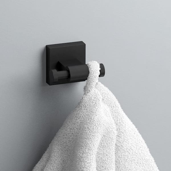 Maxted J-Hook Towel Hook Bath Hardware Accessory in Matte Black