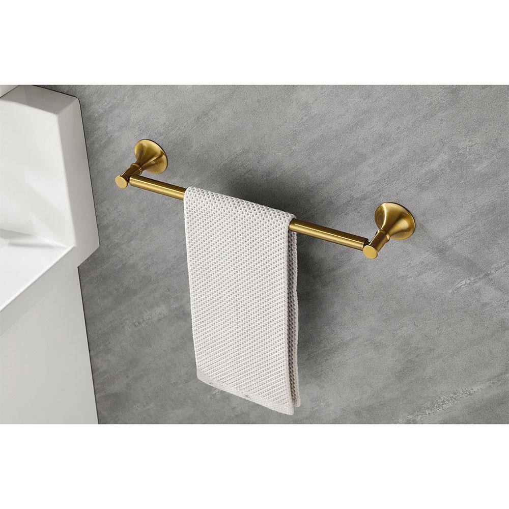 Brushed Gold 6-Piece Brass Bathroom Hardware Set