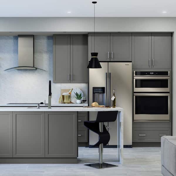 Designer Series Storm Gray 24.5 in. x 34.5 in. x 3 in. Dishwasher Return End Panel