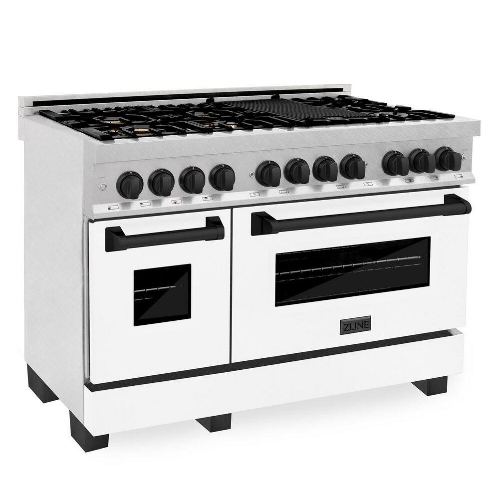 ZLINE Kitchen and Bath Autograph Edition 48 in. 7 Burner Double Oven