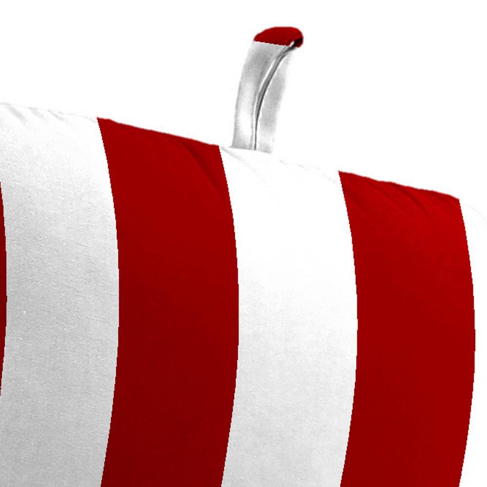 Cabana Red and White Striped Outdoor Chaise Lounge Cushion, 74" x 22"