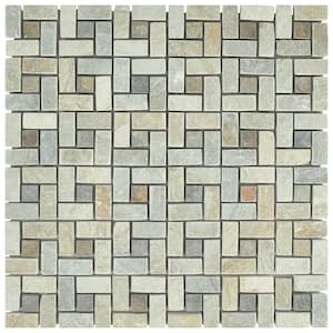 Crag Spiral Multi Sunset 12 in. x 12 in. Natural Stone Mosaic Tile (1.02 sq. ft./Each)