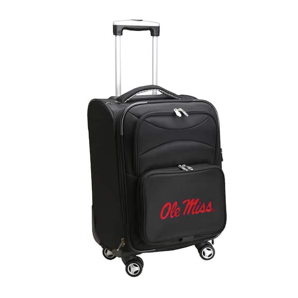 Denco NCAA Mississippi Black 21 in. Carry-On Softside Spinner Suitcase